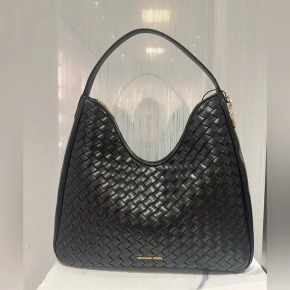 NWT MICHAEL KORS Nayla Medium Hobo Woven Shoulder Bag - Picture 2 of 11